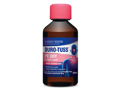 DURO-TUSS PE Dry Cough Liquid + Nasal Decongestant 200mL