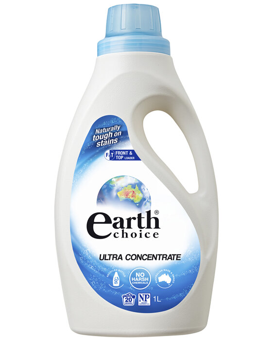 Earth Choice Ultra Concentrate Laundry Liquid Detergent Top & Front Loader 1L