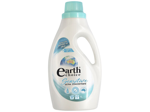 Earth Choice Ultra Concentrate Sensitive Laundry Liquid Detergent Top & Front Loader 1L