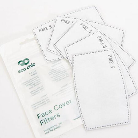 ECO CHIC Face Cover Filters 5pk
