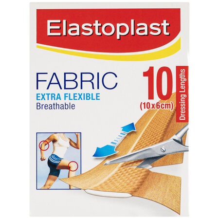 Elastoplast Fabric Extra Flexible 10 Dressing Lengths 10x6cm