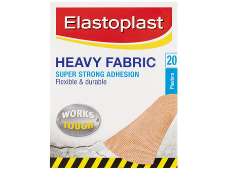 Elastoplast Heavy Fabric Super Strong Adhesion Plasters 20 Pack