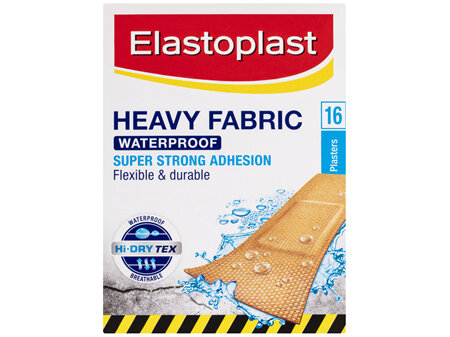 Elastoplast Heavy Fabric Waterproof Plasters 16 Pack