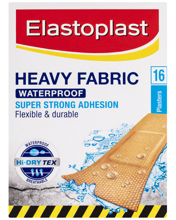 Elastoplast Heavy Fabric Waterproof Plasters 16 Pack