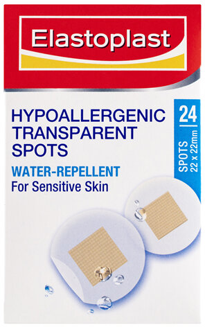 Elastoplast Hypoallergenic Clear Spots 24 Pack