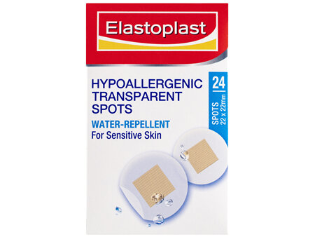 Elastoplast Hypoallergenic Clear Spots 24 Pack