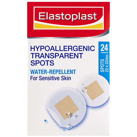 Elastoplast Hypoallergenic Clear Spots 24 Pack