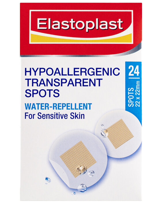 Elastoplast Hypoallergenic Clear Spots 24 Pack