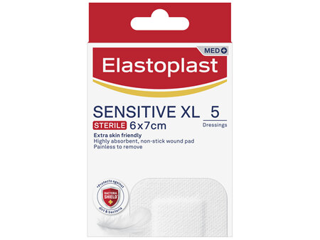 Elastoplast Sensitive XL Dressings 6x7cm 5pk