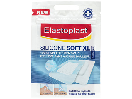 Elastoplast Silicone Soft XL Plasters 5 Pack