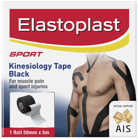 Elastoplast Sport Kinesiology Tape Black 1 Pack