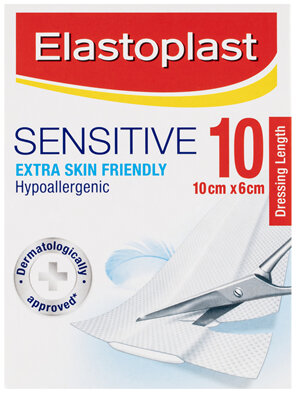 ELASTOPLAST Strips Sensitive 6x10cm 10pk