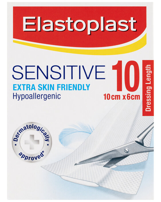 ELASTOPLAST Strips Sensitive 6x10cm 10pk
