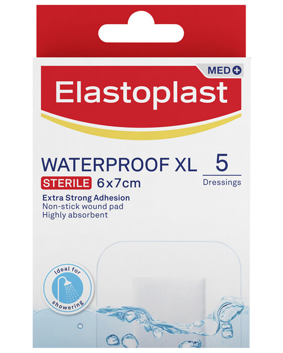 Elastoplast Waterproof XL Sterile 6x7cm 5pk