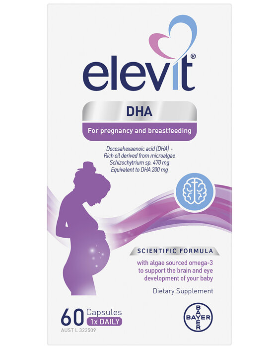 Elevit DHA For Pregnancy and Breastfeeding capsules 60 pack (60 days)