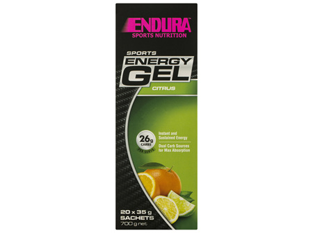 Endura Sports Energy Gel Citrus 20 x 35g Sachets