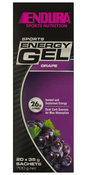 Endura Sports Energy Gel Grape 20 x 35g Sachets