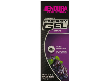 Endura Sports Energy Gel Grape 20 x 35g Sachets