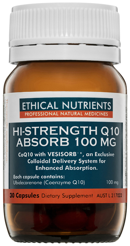 Ethical Nutrients Hi-Strength Q10 Absorb 100mg 30 Capsules