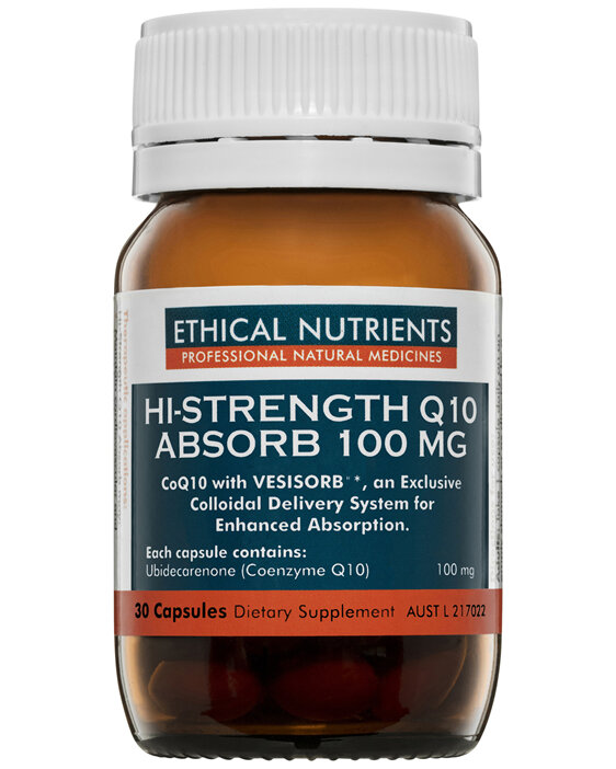 Ethical Nutrients Hi-Strength Q10 Absorb 100mg 30 Capsules