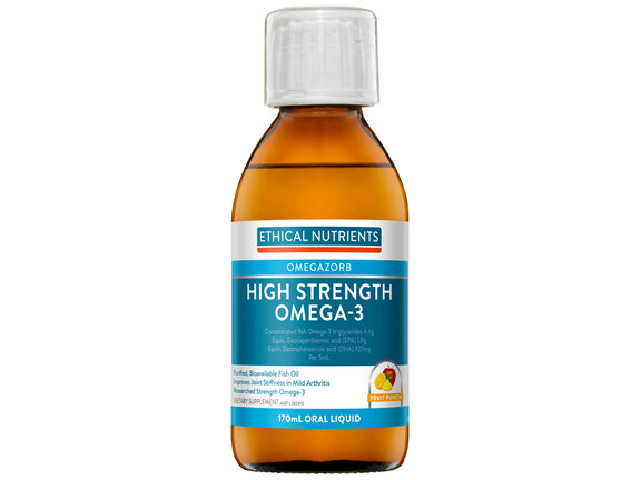 Ethical Nutrients High Strength Omega-3 Liquid Fruit Punch 170mL