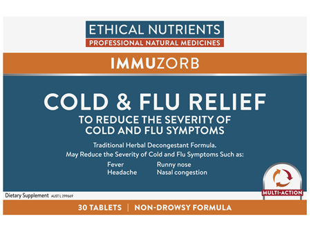 Ethical Nutrients IMMUZORB Cold & Flu Relief 30 Tablets