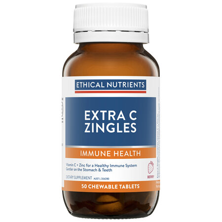 Ethical Nutrients IMMUZORB Extra C Zingles Berry 50 Chewable Tablets