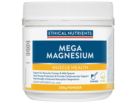 Ethical Nutrients Mega Magnesium 200g Powder Citrus