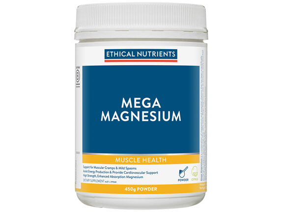 Ethical Nutrients Mega Magnesium 450g Powder Citrus