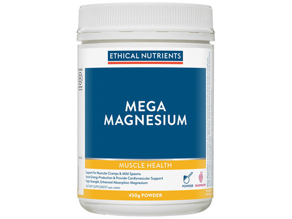 Ethical Nutrients Mega Magnesium 450g Powder Raspberry