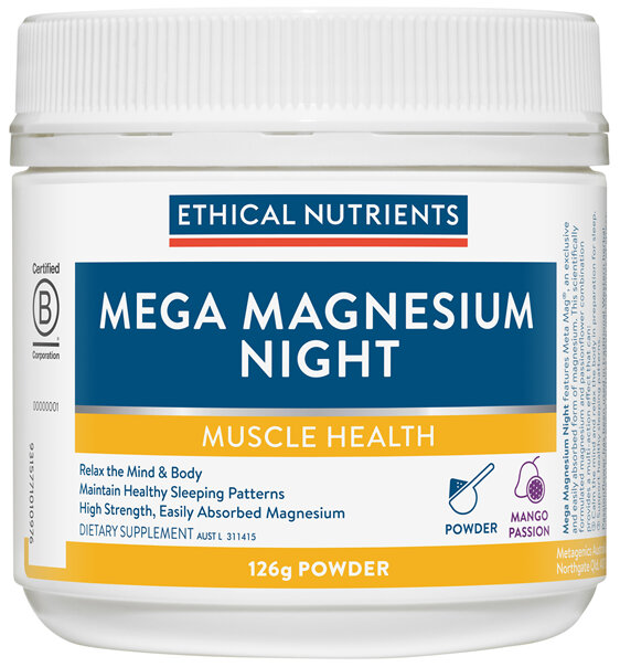 Ethical Nutrients Mega Magnesium Night Mango Passion 126g Powder