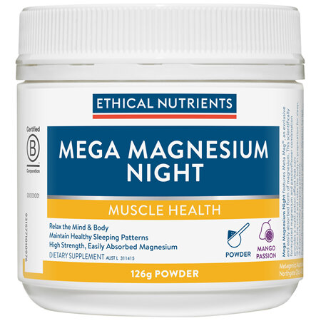 Ethical Nutrients Mega Magnesium Night Powder 126g