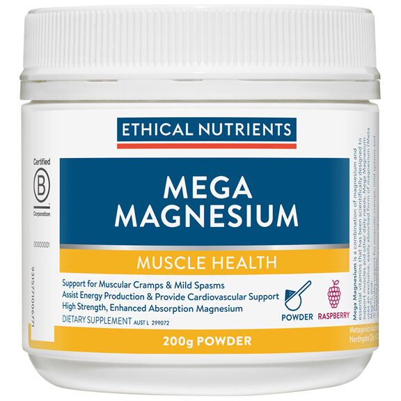 Ethical Nutrients Mega Magnesium Raspberry 200g Powder
