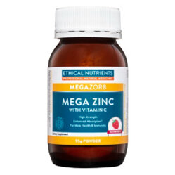 ETHICAL NUTRIENTS Mega Zinc Powder Raspberry 95g