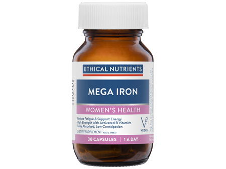 Ethical Nutrients MEGAZORB Mega Iron with Activated B Vitamins 30 Capsules