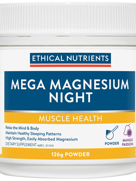 Ethical Nutrients MEGAZORB Mega Magnesium Night Mango Passion 126g