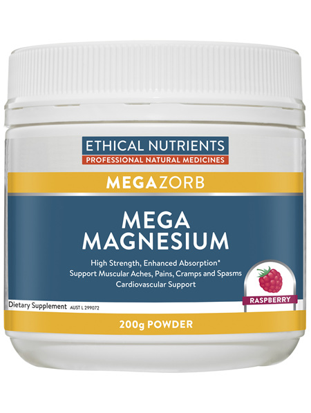 Ethical Nutrients MEGAZORB Mega Magnesium Raspberry 200g Powder