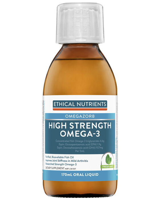 Ethical Nutrients OMEGAZORB High Strength Omega-3 Fresh Mint 170mL