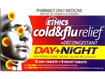 Ethics Cold and Flu Relief + Decongestant Day + Night