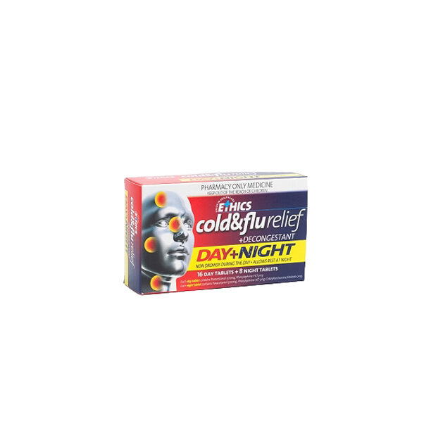 Ethics Cold & Flu Relief Day & Night 24 Tablets