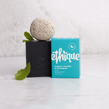 ETHIQUE Body Wash Bar Pumice, Tea Tree & Spearmint 120g