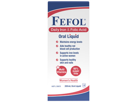 Fefol Daily Iron & Folic Acid Oral Liquid 200mL