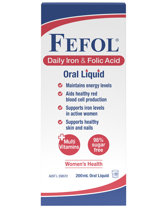 Fefol Daily Iron & Folic Acid Oral Liquid 200mL