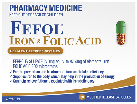 Fefol Iron & Folic Acid Capsules 30s