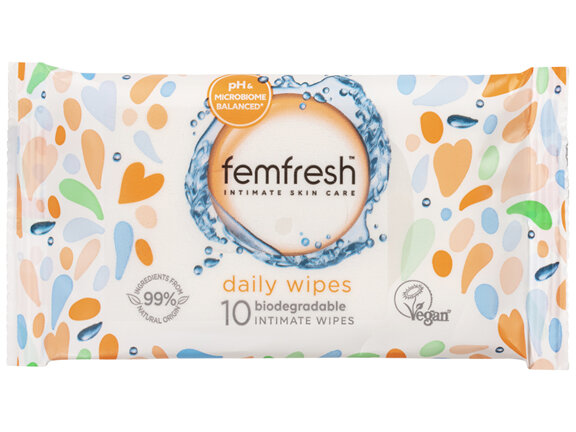 femfresh Daily Intimate Wipes 10 Pack