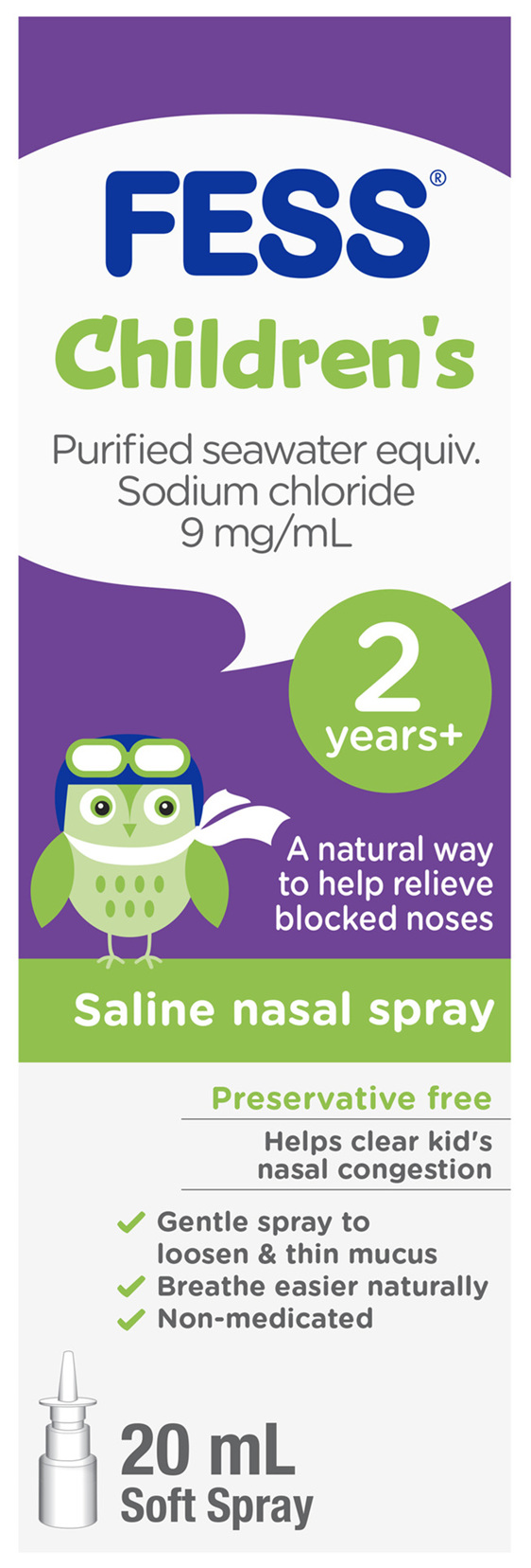 FESS Children's Nasal Spray 2 Years +20mL
