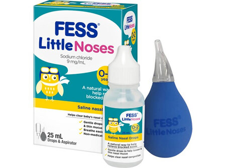 Fess Little Noses Drops & Aspirator 25ml