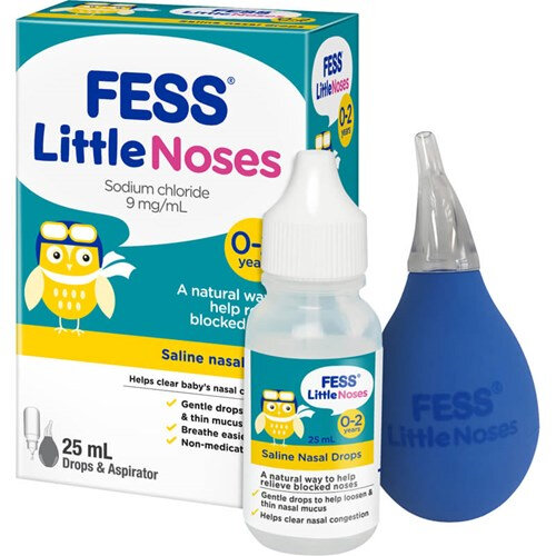 Fess Little Noses Drops & Aspirator 25ml