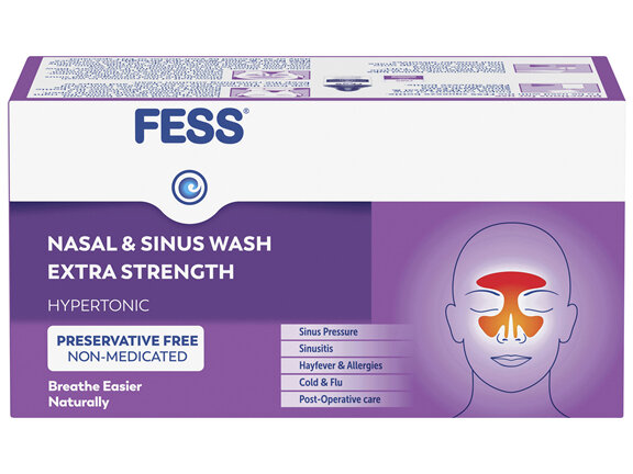 FESS Nasal & Sinus Wash Extra Strength Saline Wash Refill Sachets 24 x 6.3g