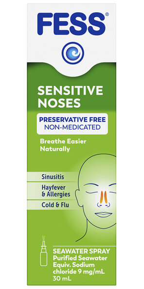 FESS Sensitive Noses Seawater Nasal Saline Spray Spray 30mL
